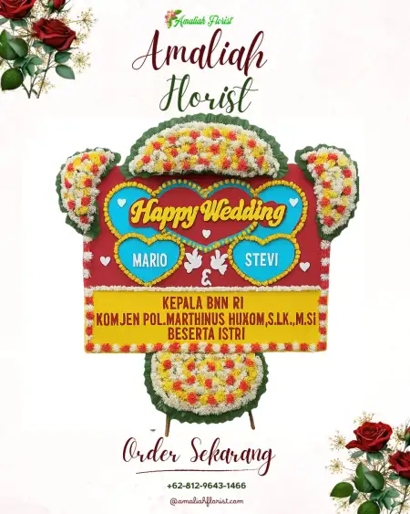 Papan Bunga Pernikahan Giwangretno